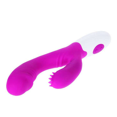 Vibratore Massaggiatore in Silicone Viola con 7 Modalità di Vibrazione